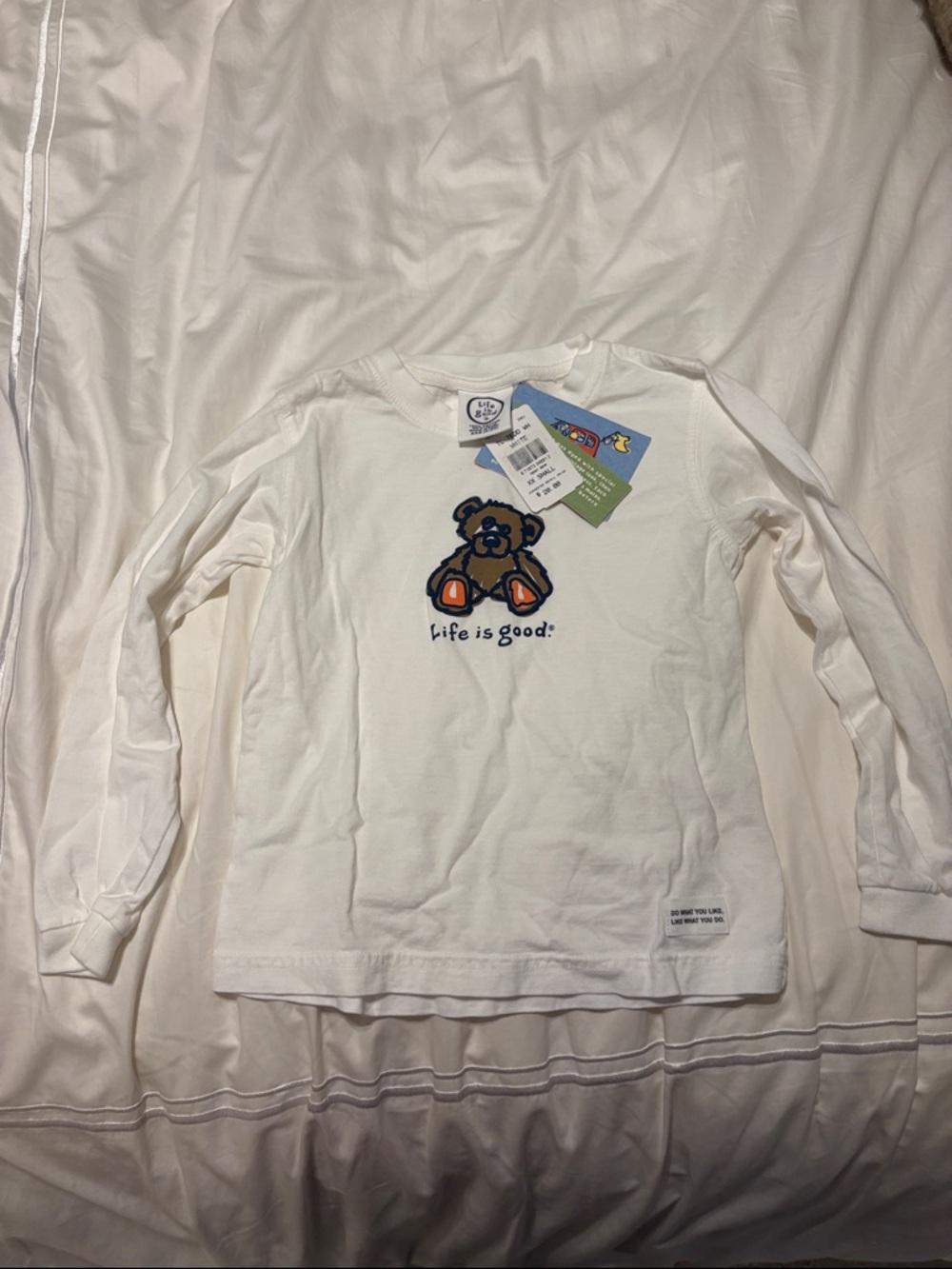 ✨BRAND NEW✨ LIFE IS GOOD- LONG SLEEVE KIDS BEAR GRAPHIC